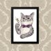 Quadro Gato Drink 23X33