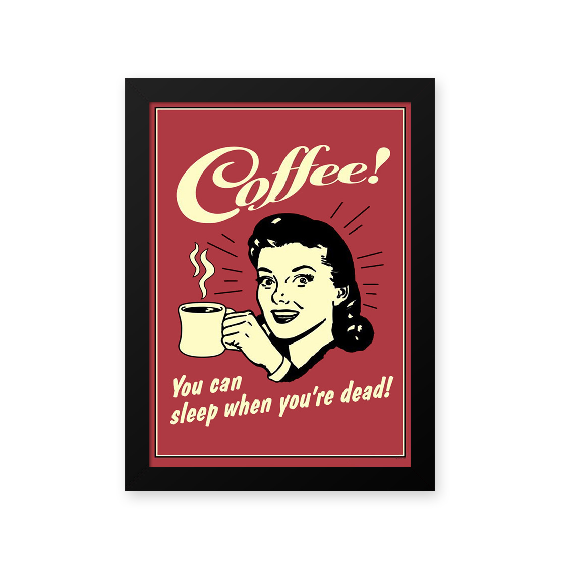 Quadro Girl Coffee 23X33