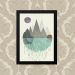 Quadro Ilha Abstrato 23X33