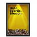 Quadro Led Porta Tampinhas Nerderia Led Cerveja Beer Beards And Bacon
