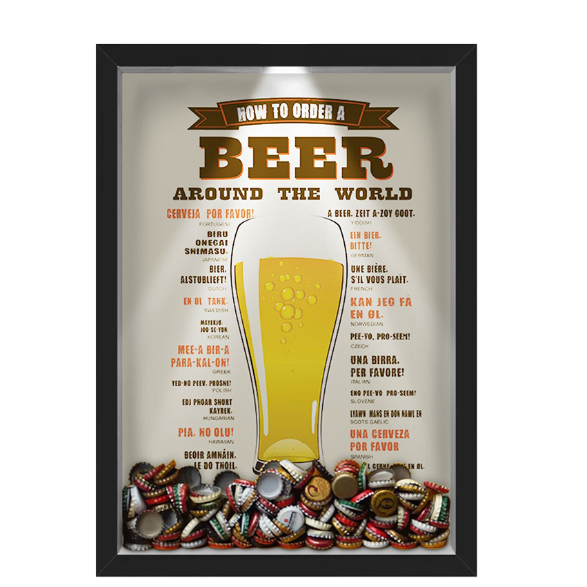 Quadro Led Porta Tampinhas Nerderia Led Cerveja How To Order A Beer
