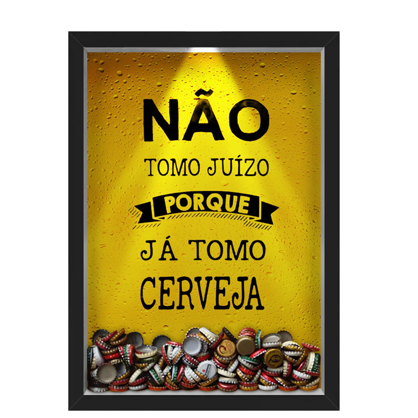 Quadro Led Porta Tampinhas Nerderia Led Cerveja Juizo