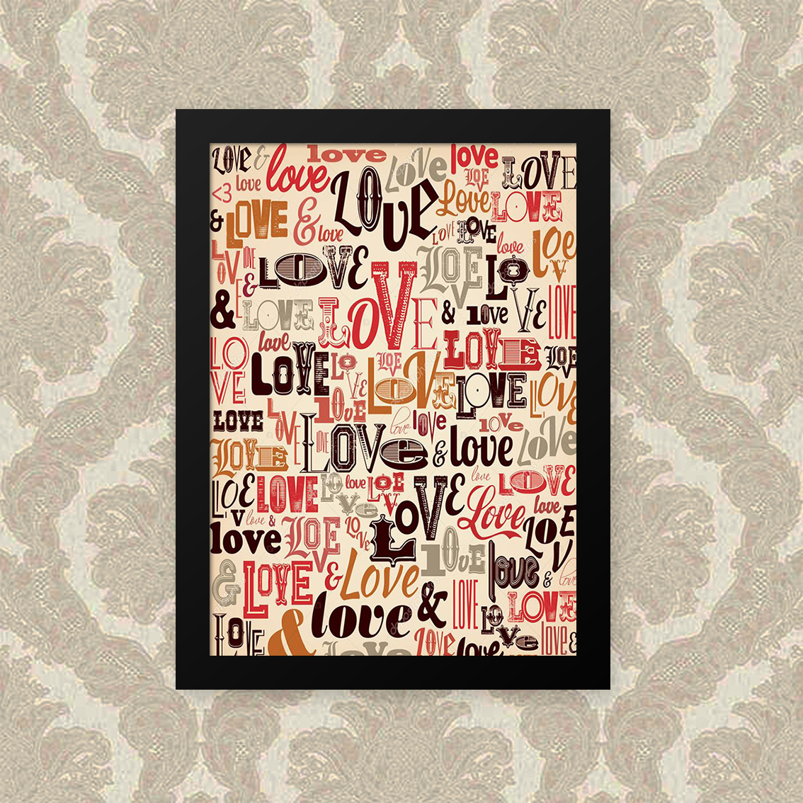 Quadro Love Vintage 23X33
