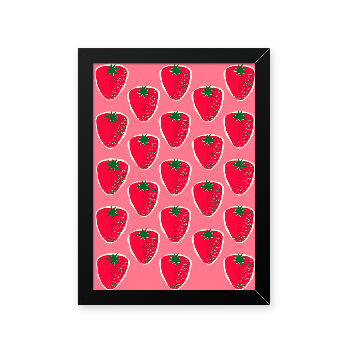 Quadro Morangos 33X43cm