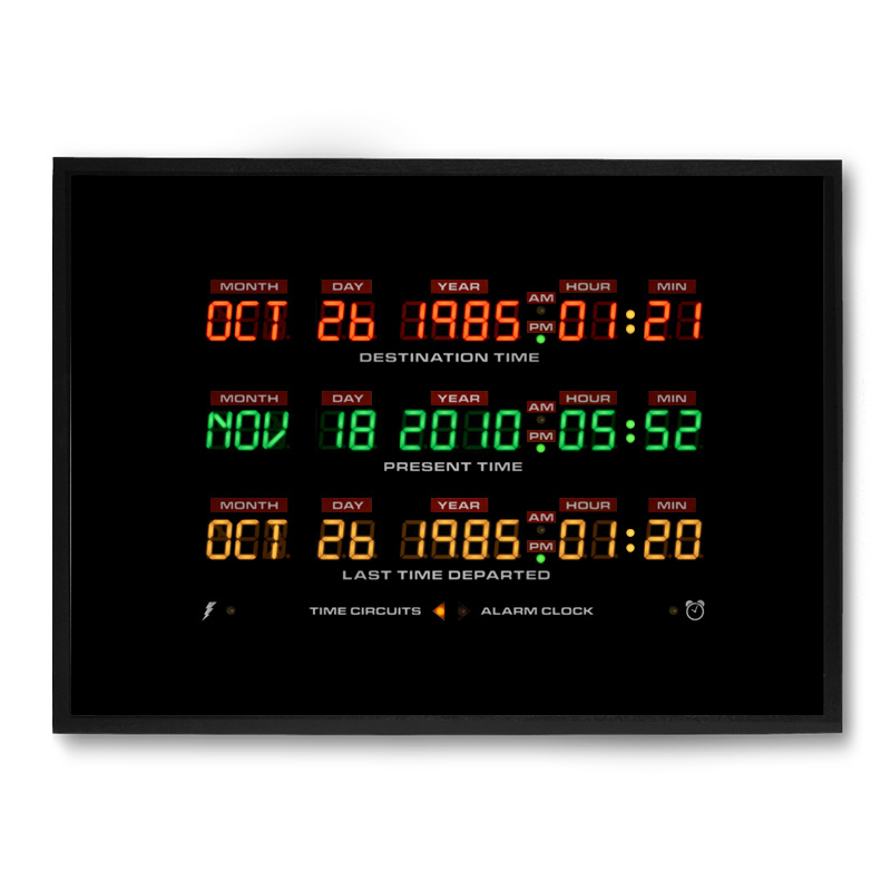 Quadro Nerderia Back To The Future Timer