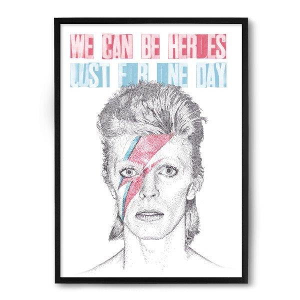 Quadro Nerderia David Bowie Pontialismo