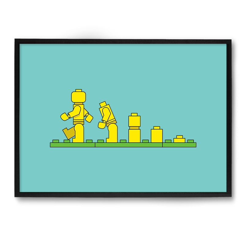 Quadro Nerderia Evolucao Lego