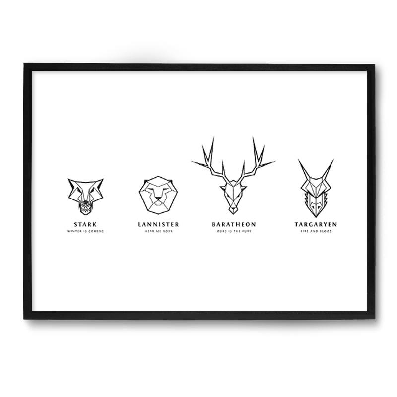 Quadro Nerderia Game Of Thrones Houses