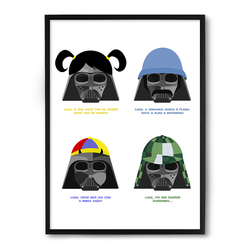 Quadro Nerderia Vader Chaves