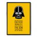 Quadro Nerderia Vader Texto