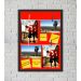Quadro Porta Foto e Recadinho com Varal 33x43cm fundo cinza preto