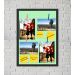 Quadro Porta Foto e Recadinho com Varal 33x43cm te amo 2 preto