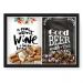 Quadro Porta Rolha Vinho E Tampinha Cerveja (2 Em 1) 33x43 cm  Nerderia e Lojaria Breakfast e Good beer black preto