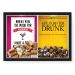 Quadro Porta Rolha Vinho E Tampinha Cerveja (2 Em 1) 33x43 cm  Nerderia e Lojaria housework e drunk preto