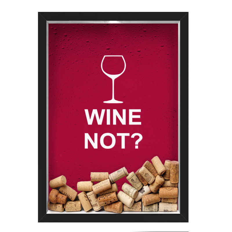 Quadro Porta Rolhas Nerderia Wine Not