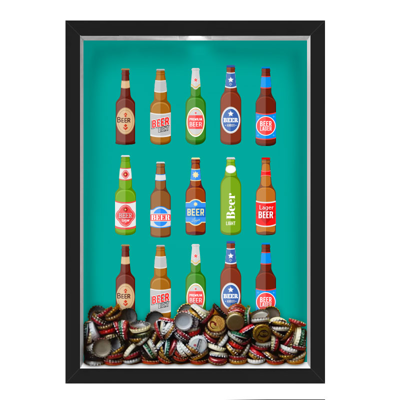 Quadro Porta Tampinhas Nerderia Beers