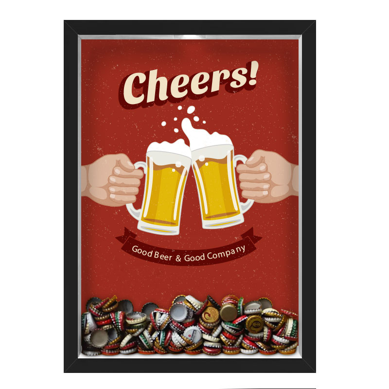 Quadro Porta Tampinhas Nerderia Cheers