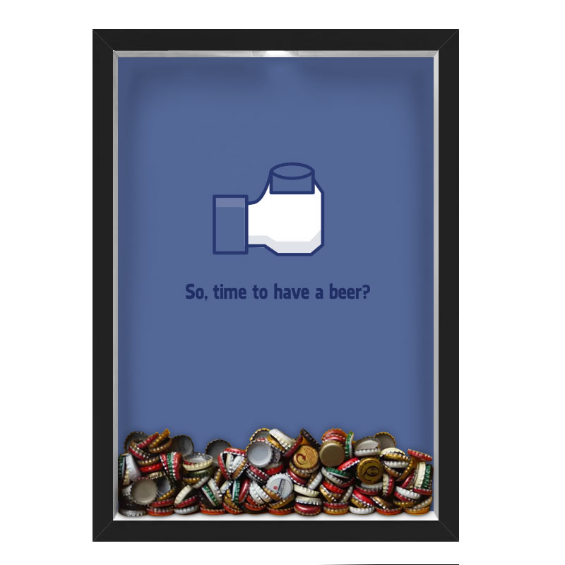 Quadro Porta Tampinhas Nerderia Facebook Beer Time