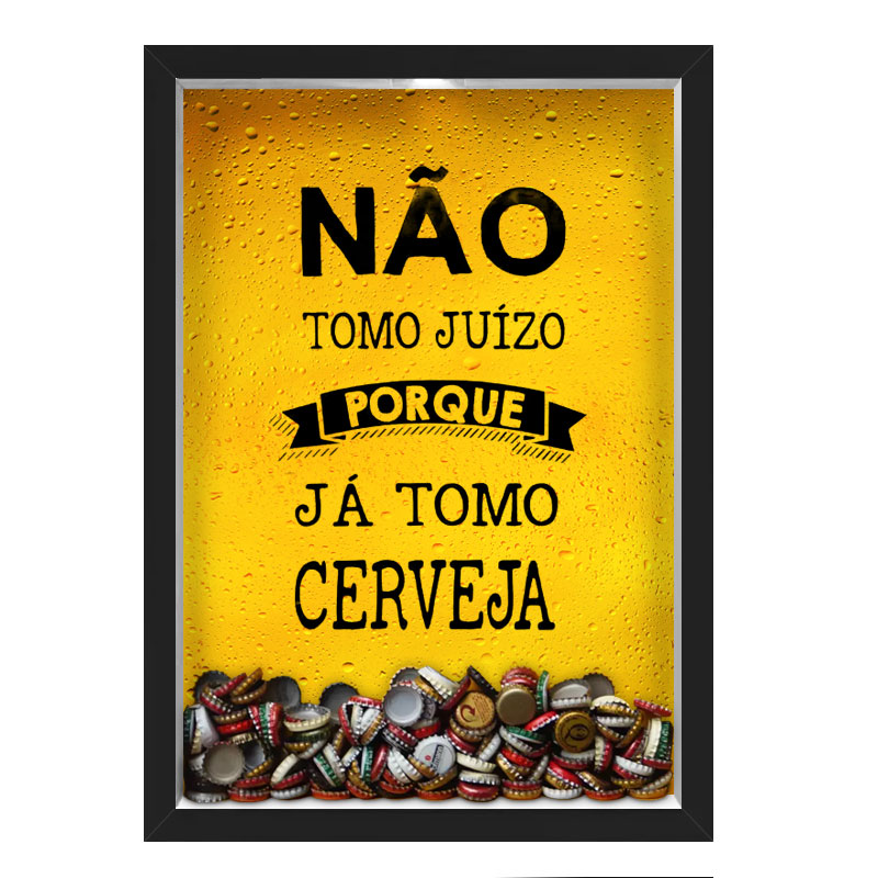 Quadro Porta Tampinhas Nerderia Juizo