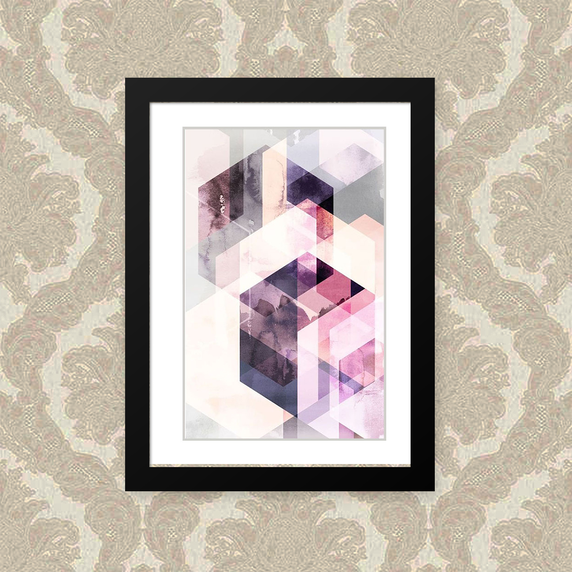Quadro Quadrado Abstrato 23X33