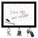 Quadro Recado Porta Chaves (Com Caneta Especial) 23x33cm Nerderia e Lojaria textura love preto