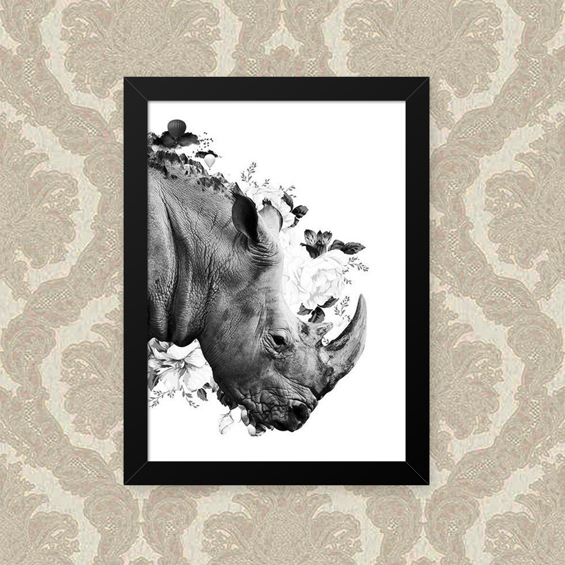 Quadro Rhino Art 23X33cm