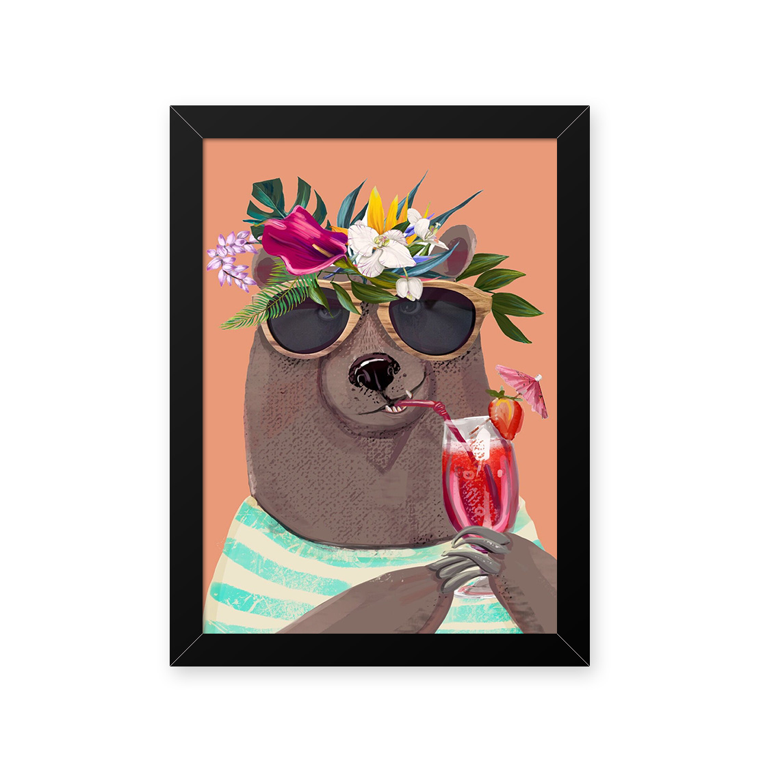 Quadro Urso 33X43cm