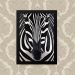 Quadro Zebra Foco 23X33cm