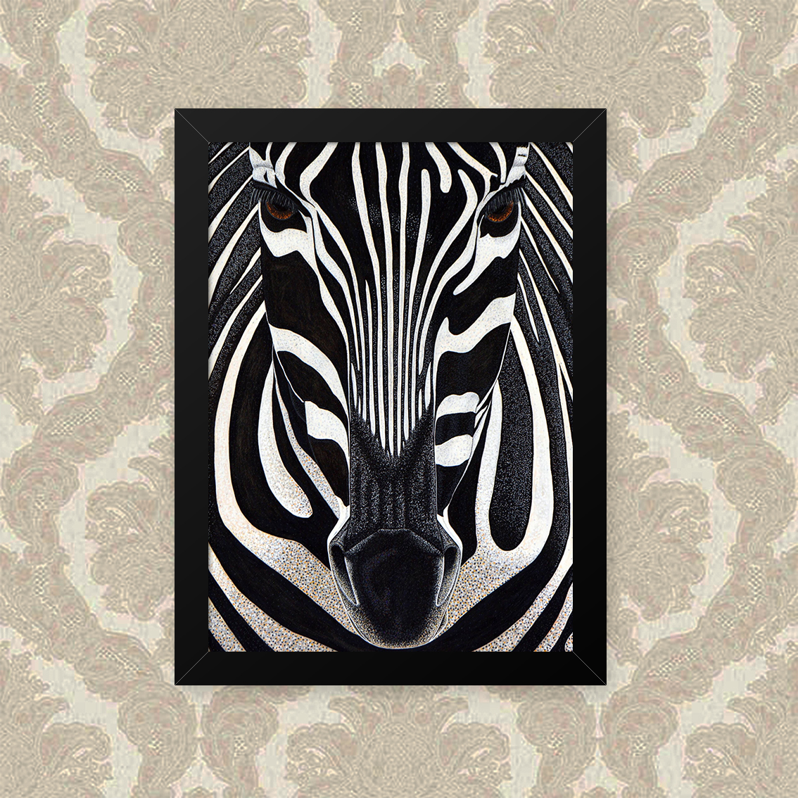 Quadro Zebra Foco 23X33cm