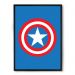 Quadro/Poster Nerderia Escudo Capitao America
