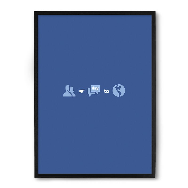 Quadro/Poster Nerderia Facebook