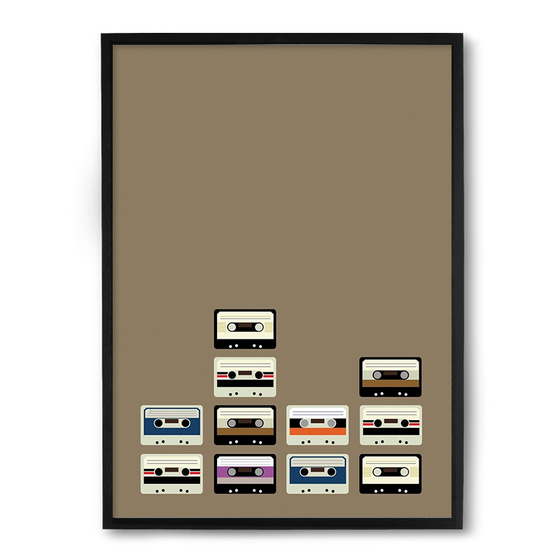 Quadro/Poster Nerderia Fitas K7