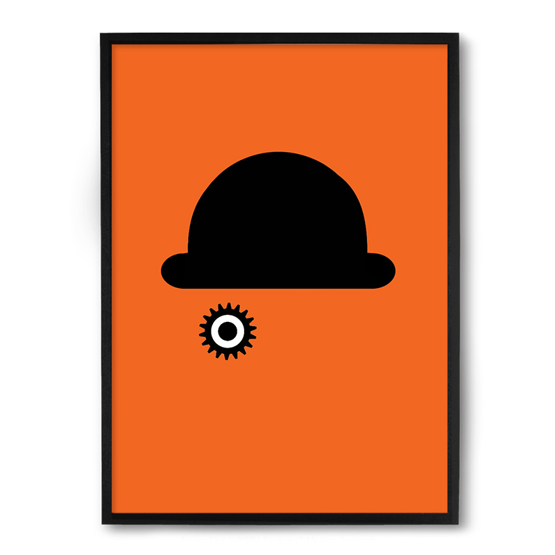 Quadro/Poster Nerderia Laranja Mecanica Minimalista