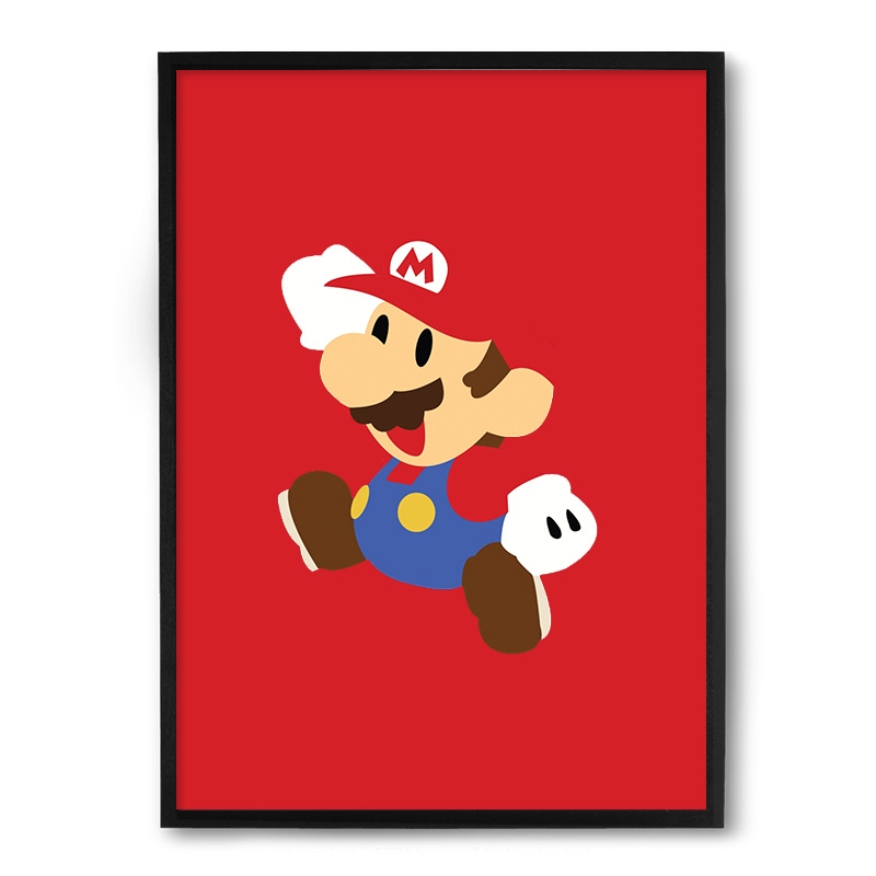 Quadro/Poster Nerderia Mario Minimalista