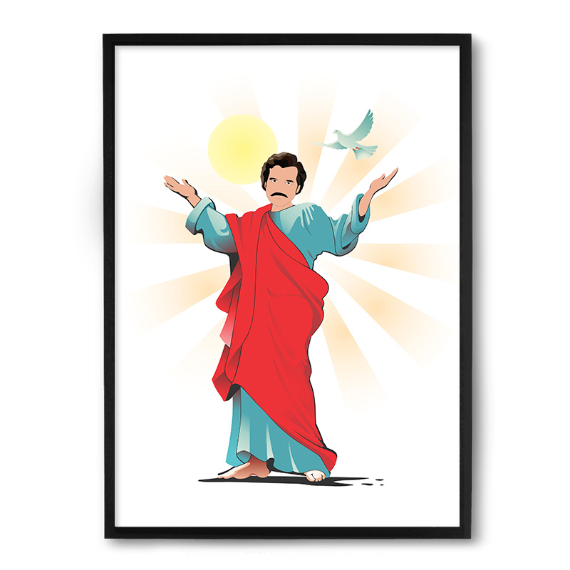 Quadro/Poster Nerderia Pablo Escobar Deus