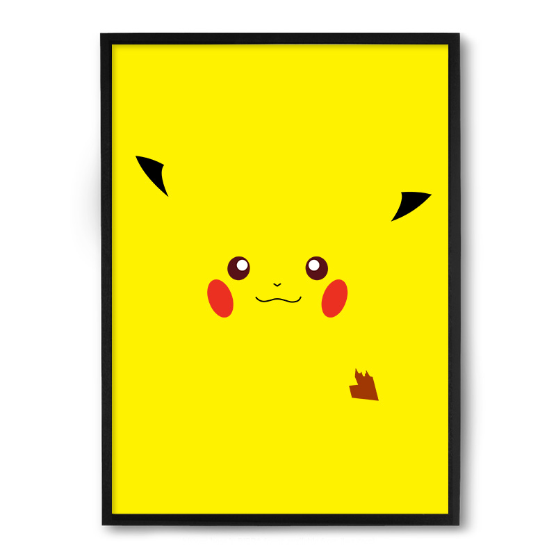 Quadro/Poster Nerderia Pikachu Minimalista
