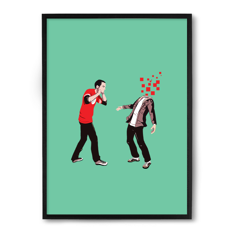 Quadro/Poster Nerderia Sheldon Estourando Miolos