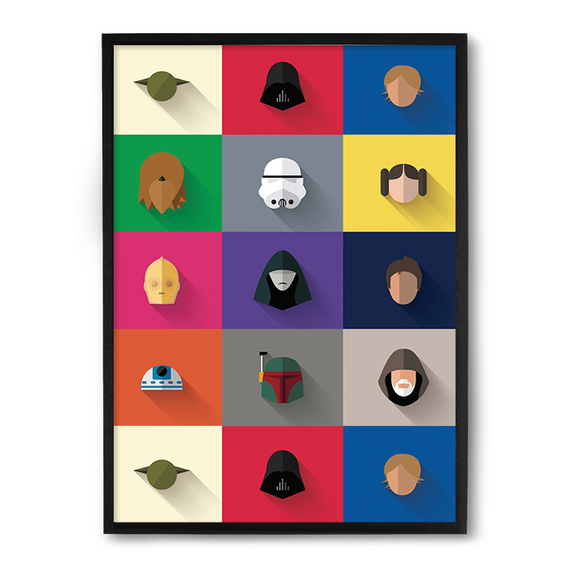 Quadro/Poster Nerderia Star Wars Minimalista
