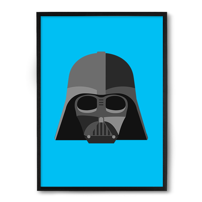 Quadro/Poster Nerderia Vader Minimalista