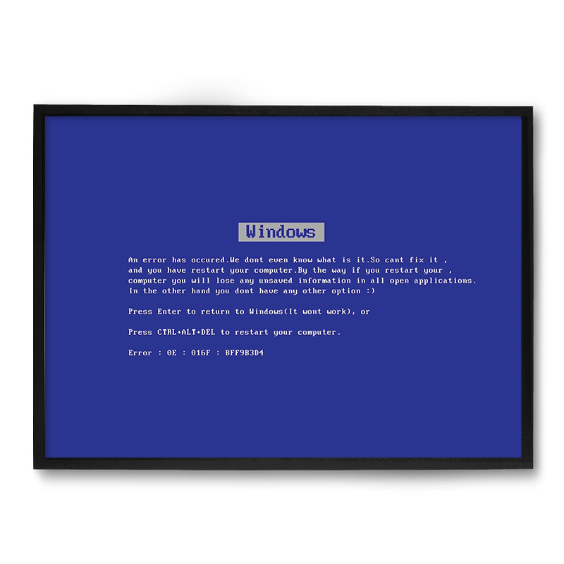 Quadro/Poster Nerderia Windows Erro