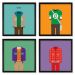 Quadros 20X20 (4 Uni) Nerderia Big Bang Theory Roupas