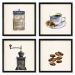 Quadros 20X20 (4 Uni) Nerderia Cafe Vintage 02