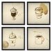 Quadros 20X20 (4 Uni) Nerderia Cafe Vintage