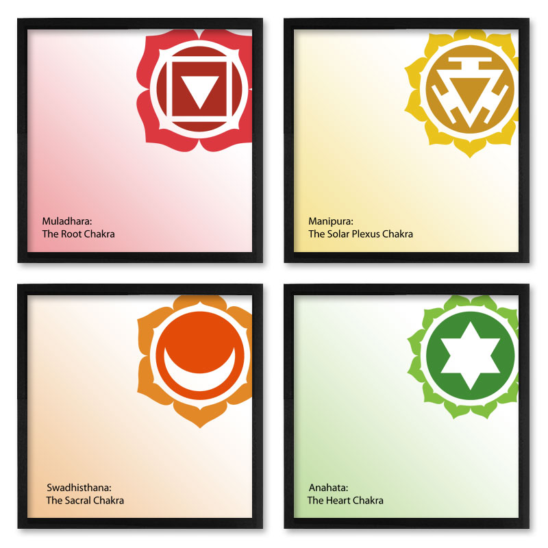 Quadros 20X20 (4 Uni) Nerderia Chakra 01