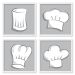 Quadros 20X20 (4 Uni) Nerderia Chapeus De Chef