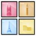 Quadros 20X20 (4 Uni) Nerderia Cidades 01