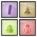 Quadros 20X20 (4 Uni) Nerderia Cidades 03