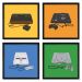 Quadros 20X20 (4 Uni) Nerderia Classic Games