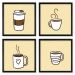 Quadros 20X20 (4 Uni) Nerderia Coffee Desenho 02