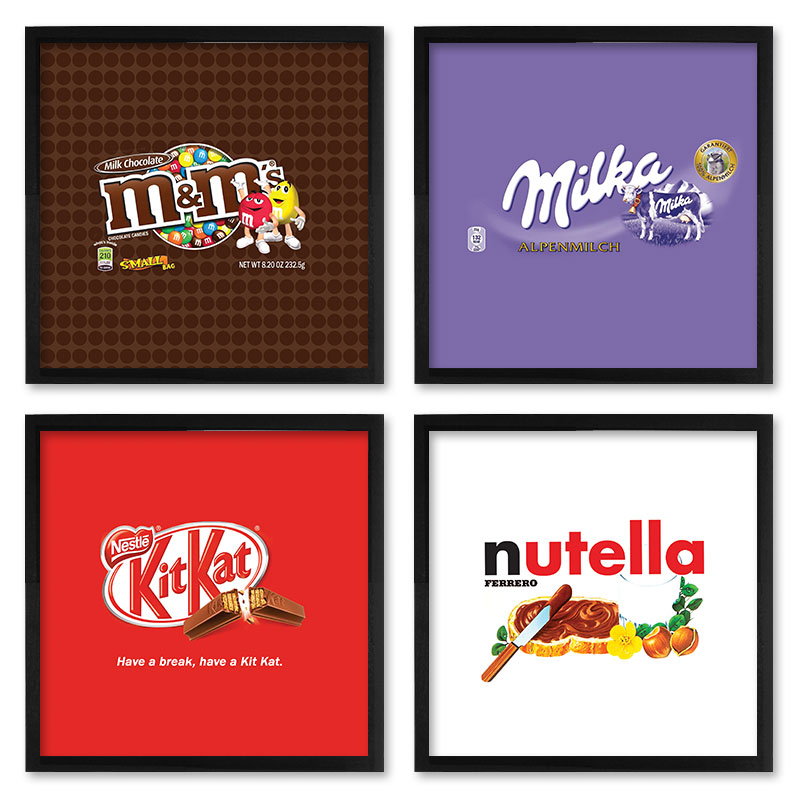 Quadros 20X20 (4 Uni) Nerderia Delicias